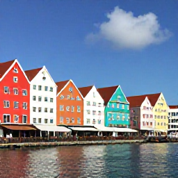 Caribbean Holidays, September Business Class, Colourful waterfront buildings and caf&eacute;s in Willemstad, Cura&ccedil;ao, on a bright September day