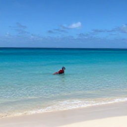Caribbean Holidays, September Business Class, Traveller snorkelling above clear turquoise water beside a sandy beach in Cura&ccedil;ao during September