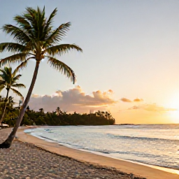 Caribbean Holidays, September Caribbean Escape, A quiet sandy beach on Nevis at sunset, with palm trees, calm water and a relaxed Caribbean atmosphere