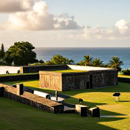 Caribbean Holidays, September Caribbean Escape, Visitors exploring Brimstone Hill Fortress on Saint Kitts in warm September light, with panoramic sea views and tropical vegetation