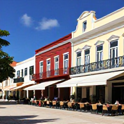 Caribbean Holidays, September City Breaks, Sunny European city square in September with outdoor caf&eacute; tables, historic architecture and relaxed travellers