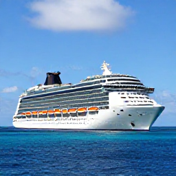 Caribbean Holidays, September Cruises, A modern cruise ship sailing between green British Virgin Islands, calm turquoise sea, bright Caribbean daylight