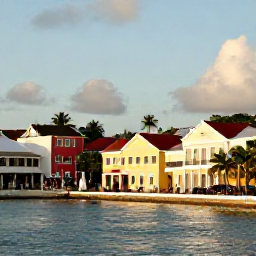 Caribbean Holidays, September Cruises, Colourful Bridgetown waterfront and historic buildings with cruise passengers exploring in warm Caribbean sunshine
