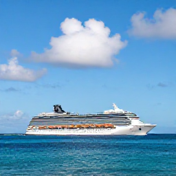 Caribbean Holidays, September Cruises, Luxury cruise ship approaching George Town harbour in Grand Cayman under a bright Caribbean sky