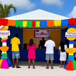 Caribbean Holidays, September Culture, A lively local cultural event in the Turks and Caicos Islands during September, with island residents, colourful decorations and a relaxed Caribbean atmosphere
