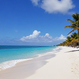 Caribbean Holidays, September Cura&ccedil;ao, Sunny Cura&ccedil;ao coastline with turquoise Caribbean water, a white-sand beach, palm trees and a relaxed September holiday atmosphere