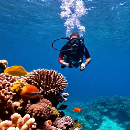 Caribbean Holidays, September Diving, Scuba diver exploring colourful coral reefs and tropical fish in clear Caribbean water off Saint Lucia