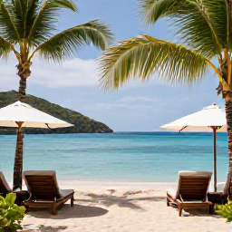 Caribbean Holidays, September Escapes, A secluded adults-only resort beside a calm turquoise Caribbean bay in the British Virgin Islands, with sun loungers, palms and a relaxed September atmosphere