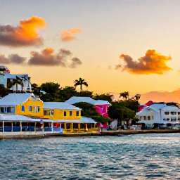 Caribbean Holidays, September Escapes, Colourful harbourfront restaurants and charming streets in Gustavia, Saint Barth&eacute;lemy, at sunset in September
