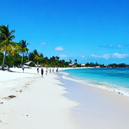 Caribbean Holidays, September Escapes, White sandy Magens Bay beach on St Thomas in September, with calm turquoise water, palm trees and a few relaxed visitors