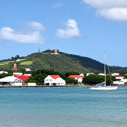 Caribbean Holidays, September Festivals, Visitors exploring historic English Harbour in Antigua, with Nelson's Dockyard buildings, sailing boats and green hills
