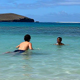 Caribbean Holidays, September Holidays, Family snorkelling in clear Caribbean water near Montserrat, with colourful fish, gentle waves and a volcanic coastline
