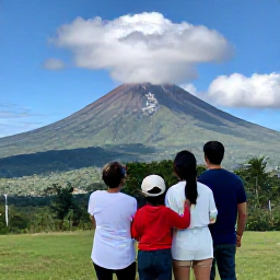 Caribbean Holidays, September Holidays, Family visiting the Montserrat Volcano Observatory, viewing Soufriere Hills volcano and the surrounding landscape