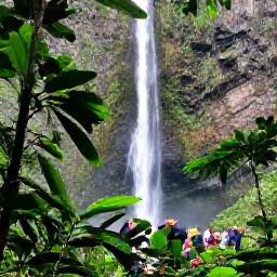 Caribbean Holidays, September Holidays, Guided walk through Saint Lucia rainforest with tropical plants, waterfalls and visitors exploring beneath the Pitons