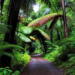 Caribbean Holidays, September Instagram Hotspots, Lush rainforest trail and fern-covered trees on Mount Liamuiga in Saint Kitts after a light tropical shower