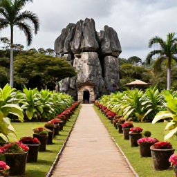 Caribbean Holidays, September Instagram Hotspots, Lush tropical garden in Vi&ntilde;ales Valley with limestone mogotes, tobacco fields and a small rural path