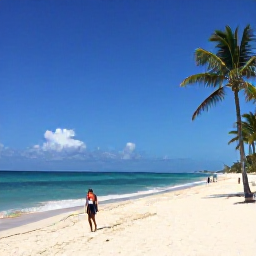 Caribbean Holidays, September Instagram Hotspots, Turquoise Caribbean water, white sand beach and palm trees at Varadero in sunny September weather