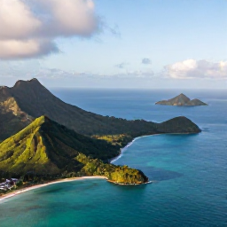 Caribbean Holidays, September Island Hopping, Aerial view of Saint Vincent and the Grenadines with lush volcanic hills, turquoise sea and scattered islands under soft September sunshine