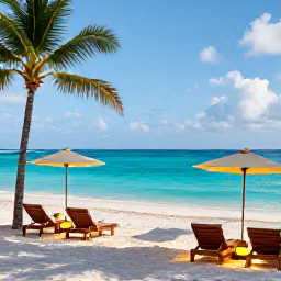 Caribbean Holidays, September Luxury, A luxurious beachfront resort on Providenciales in September, with turquoise sea, white sand and softly lit outdoor lounges
