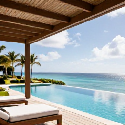 Caribbean Holidays, September Luxury, An elegant beachfront villa with an infinity pool, shaded terrace and views across a calm Caribbean sea