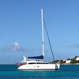 Caribbean Holidays, September Luxury, Luxury catamaran sailing along the coastline of Saint Martin with guests enjoying a sunny September afternoon