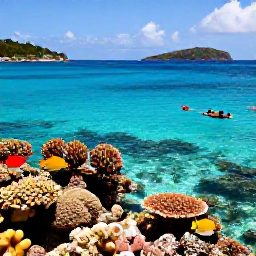 Caribbean Holidays, September Luxury, Visitors snorkelling over clear water near colourful coral and tropical fish around the British Virgin Islands