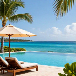 Caribbean Holidays, September Spa Breaks, Relaxing Caribbean spa resort overlooking a calm turquoise sea in September sunshine