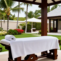 Caribbean Holidays, September Spa Breaks, Relaxing luxury spa treatment beside a tropical garden at a Jamaican resort