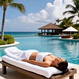 Caribbean Holidays, September Spa Breaks, Relaxing spa treatment beside a tropical pool at a Saint Kitts resort in September