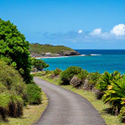 Caribbean Holidays, September Walking, A scenic coastal walking trail on Saint Barth&eacute;lemy in September, with turquoise sea, rocky headland and tropical vegetation
