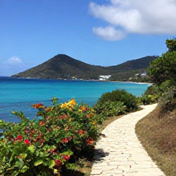 Caribbean Holidays, September Walking Holidays, A scenic coastal walking trail on St John in the United States Virgin Islands, with turquoise water, green hills and a relaxed September atmosphere