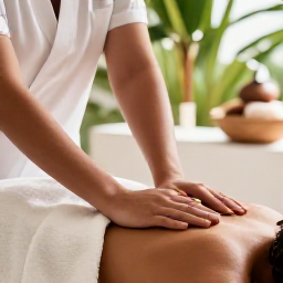 Caribbean Holidays, September Wellness, A person receiving a relaxing spa treatment at a stylish Cura&ccedil;ao resort, natural materials, tropical greenery and soft warm light