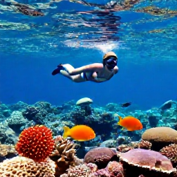 Caribbean Holidays, Solo Adventure Holidays, Solo traveller snorkelling above a colourful Caribbean coral reef with tropical fish in bright clear water