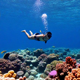 Caribbean Holidays, Solo Curacao March, Solo snorkeller swimming above colourful coral and tropical fish in a calm Cura&ccedil;ao bay