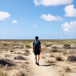 Caribbean Holidays, Solo Cura&ccedil;ao November, A solo traveller hiking through the dry coastal landscape of Shete Boka National Park, Cura&ccedil;ao