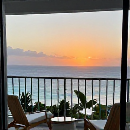 Caribbean Holidays, Solo Holidays, A peaceful Cura&ccedil;ao sunset viewed from a comfortable hotel balcony overlooking the Caribbean Sea
