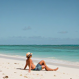 Caribbean Holidays, Solo Holidays, A solo traveller relaxing on a quiet white-sand beach in Providenciales, Turks and Caicos, under warm April sunshine
