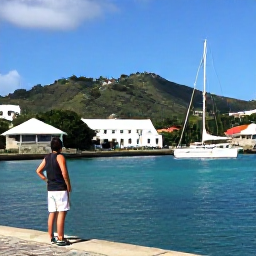 Caribbean Holidays, Solo Holidays, A solo visitor exploring Nelson&rsquo;s Dockyard in Antigua, with historic stone buildings, yachts and green hills