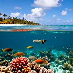 Caribbean Holidays, Solo Holidays Bahamas, Solo snorkeller viewing colourful coral and tropical fish in clear Bahamian water near a sunny island beach