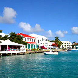 Caribbean Holidays, Solo Holidays, Colourful waterfront caf&eacute;s and small boats in Marigot, Saint Martin, during a sunny February morning
