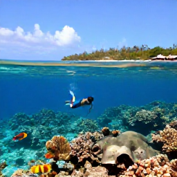 Caribbean Holidays, Solo Holidays Cura&ccedil;ao, A lone snorkeller above a clear coral reef near Cura&ccedil;ao, with colourful fish, sunlight through the water and a sandy tropical bay