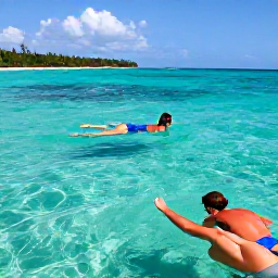 Caribbean Holidays, Solo Holidays May, Solo holidaymaker snorkelling over clear turquoise Caribbean water with colourful reef fish and a tropical island in the distance