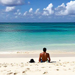 Caribbean Holidays, Solo Holidays, Relaxed solo traveller enjoying a quiet Caribbean beach in Punta Cana, Dominican Republic, in September