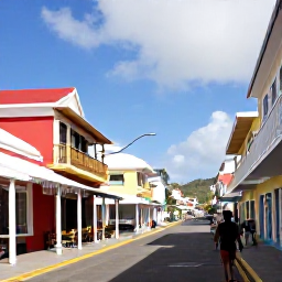 Caribbean Holidays, Solo Holidays, Solo traveller exploring the colourful streets and waterfront of Philipsburg, Sint Maarten, with shops, caf&eacute;s and Caribbean architecture