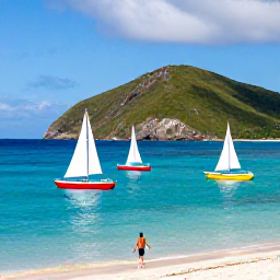 Caribbean Holidays, Solo Holidays, Solo traveller sailing between the Grenadine islands, small turquoise bays, colourful boats and dramatic Caribbean coastline