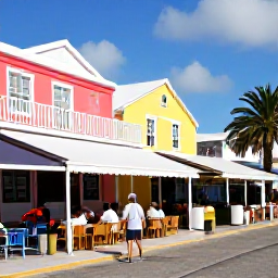 Caribbean Holidays, Solo Holidays, Solo visitor exploring colourful streets and waterfront caf&eacute;s in Marigot, Saint Martin, Caribbean
