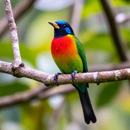 Caribbean Holidays, Trinidad Adventure, Colourful tropical birds in a rainforest canopy near the Asa Wright Nature Centre in Trinidad