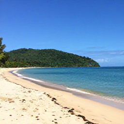 Caribbean Holidays, Trinidad August Break, Day trip from Port of Spain to Maracas Bay, with golden sand, green hills and calm blue Caribbean water