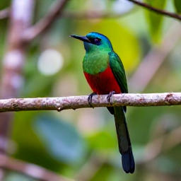 Caribbean Holidays, Trinidad Birdwatching, Tropical woodland and coastal scenery with a Tobago motmot perched on a branch in Tobago