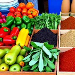 Caribbean Holidays, Trinidad Cooking Holidays, Colourful Trinidadian market stalls displaying fresh peppers, herbs, tropical fruit and local spices in Port of Spain